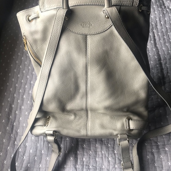 Leather backpack with gold accents - Picture 4 of 7